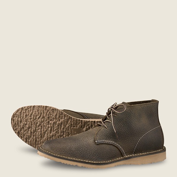 Red Wing Heritage Ayakkabı Erkek - Weekender - Chukka Roughneck Deri - Zeytin Yeşili - 07AVUIRTJ